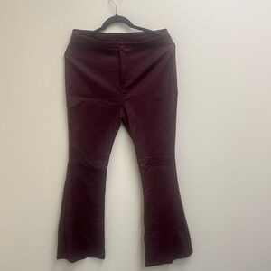 Burgundy Flared Pants